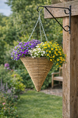 Marco Paul 12'' Rope Cone Hanging Basket from B&Q