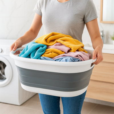 Marco Paul 22L Collapsible Washing Basket from B&Q