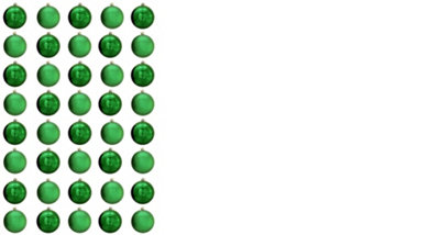B&Q -  10Cm Green Bauble Set Shiny/matt (40 Pc)