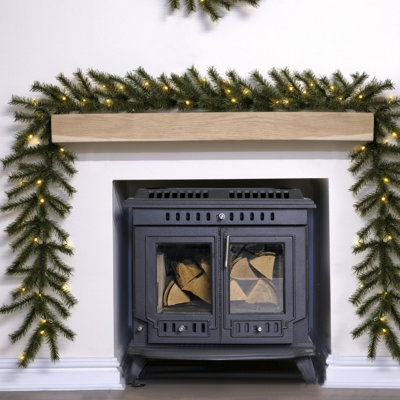 Christmas Tree World The 9Ft Pre-Lit Matterhorn Pine Garland from B&Q