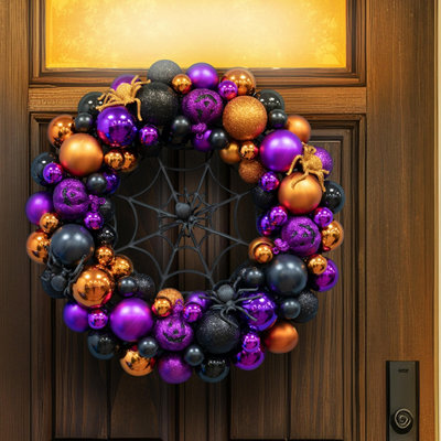 Christmas Tree World 40Cm Halloween Bauble WreathSpider from B&Q
