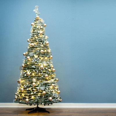 Christmas Tree World The Pre-Lit Snowflecked Pop-Up Tree - White - Image 3