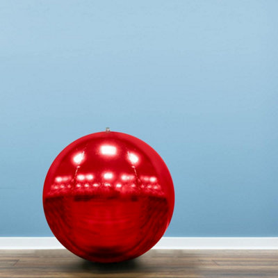 Christmas Tree World Red 80Cm Metallic Inflatable Mirror Ball - Image 3