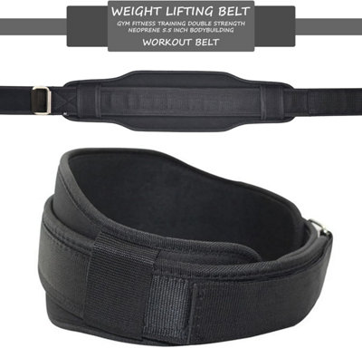 ATEK Small Neoprene Padded Weight Lifting Belt 5.5In Back Lumbar Support For Bodybuilding Deadlifts And Powerlifting Gym Training Belt from B&Q