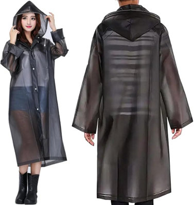 ATEK Raincoat Rain Poncho For Men WomenWaterproof Travel Rain Coat Rain Jacket Reusable Eva Hooded Lightweight from B&Q