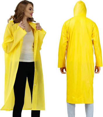 ATEK Rain Poncho For AdultsEva Reusable Waterproof Rain Poncho With HoodLightweight Portable Emergency from B&Q