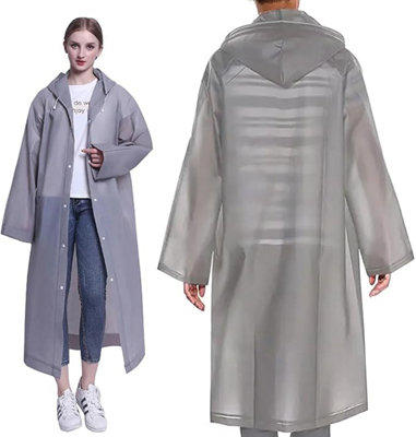 ATEK Raincoat Rain Poncho For Men WomenWaterproof Travel Rain Coat Rain Jacket Reusable Eva Hooded Lightweight Rain Cover from B&Q