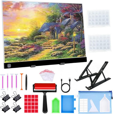 B&Q -  A3 Light Box For Diamond PaintingUltra-Thin Optical Drawing Board With Adjustable BrightnessUsb Powered