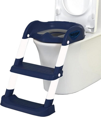 ATEK Toddler Toilet LadderPortable Anti Slip Base Toilet Seat With Steps Foldable Toilet Step And Seat Comfortable Potty Training Toi from B&Q