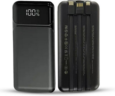 ATEK Power Bank 20000Mah Capacity 3.7V Portablecharger With Digital DisplayDual Usb-C/usb-A Fast Charging For LaptopPhoneTablet from B&Q