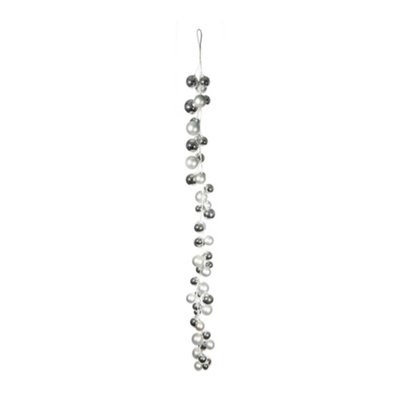 6Ft Festive Silver Christmas Bauble Garland from B&Q