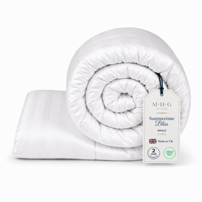 B&Q -  3 Tog Summer DuvetLightweight Striped Microfibre DuvetBreathable & HypoallergenicSingle
