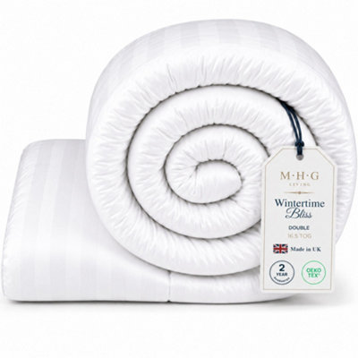 B&Q -  16.5 Tog Winter DuvetHotel Quality Striped Microfibre DuvetBreathable & HypoallergenicDouble