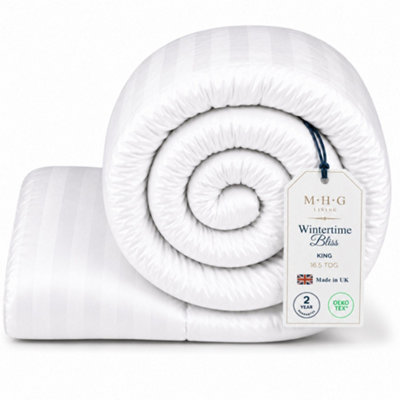 MHG Living 16.5 Tog Winter DuvetHotel Quality Striped Microfibre DuvetBreathable & HypoallergenicKing from B&Q