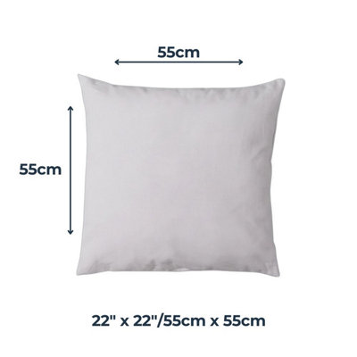 MHG Living Cushion Insert Pads Hollowfibre Fill 55 X 55Cm (22" X 22") Supportive & Hypoallergenic -Pack Of 2 from B&Q