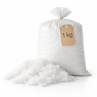 MHG Living Premium Polyester Fibre FillingLightweight Hollowfibre Stuffing For ToysCushionsQuilts & Pillows (1Kg) from B&Q
