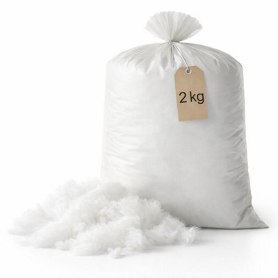 MHG Living Premium Polyester Fibre FillingLightweight Hollowfibre Stuffing For ToysCushionsQuilts & Pillows (2Kg) from B&Q