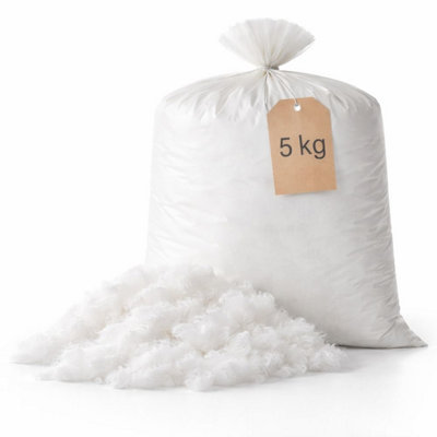 MHG Living Premium Polyester Fibre FillingLightweight Hollowfibre Stuffing For ToysCushionsQuilts & Pillows (5Kg) from B&Q
