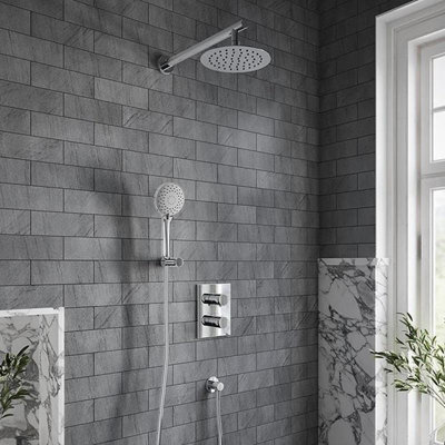 Villeroy & Boch Round Complete Shower Set Chrome from B&Q