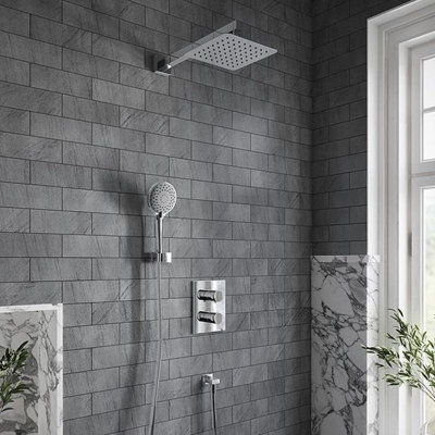 Villeroy & Boch Square Complete Shower Set Chrome from B&Q