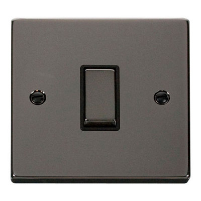 Black Nickel 10A 1 Gang Intermediate Ingot Light SwitchBlack TrimSe Home from B&Q