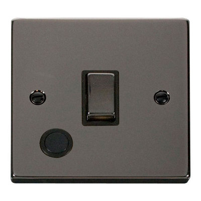 Black Nickel 1 Gang 20A Ingot Dp Switch With FlexBlack TrimSe Home from B&Q
