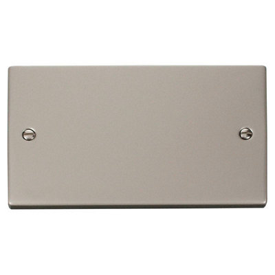 Pearl Nickel 2 Gang Blank PlateSe Home