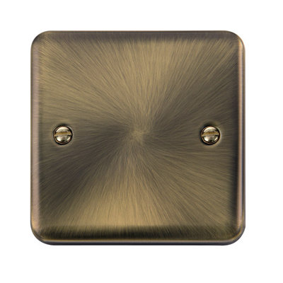 Curved Antique Brass 1 Gang Blank PlateSe Home