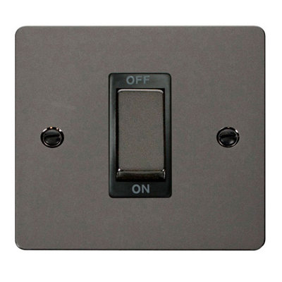 Flat Plate Black Nickel 1 Gang Ingot Size 45A SwitchBlack TrimSe Home