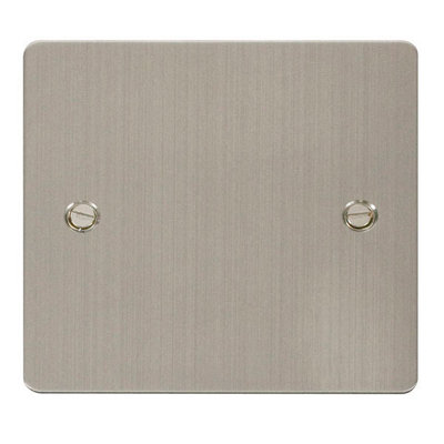 Flat Plate Stainless Steel 1 Gang Blank PlateSe Home