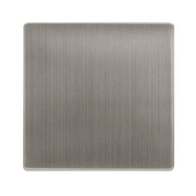 Stainless Steel Screwless Plate 1 Gang Blank PlateSe Home from B&Q