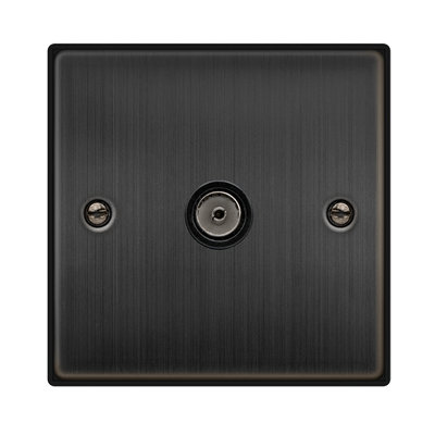 Matt Bronze 1 Gang Single Coaxial Tv Socket Se Home from B&Q