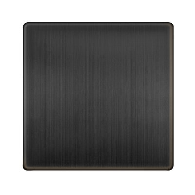 Matt Bronze Screwless Plate 1 Gang Blank PlateSe Home from B&Q