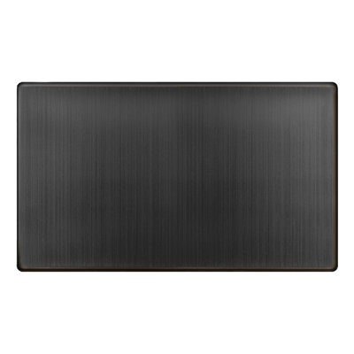 Matt Bronze Screwless Plate 2 Gang Blank PlateSe Home from B&Q