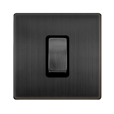 Matt Bronze Screwless Plate 1 Gang Ingot Size 45A Switch Se Home