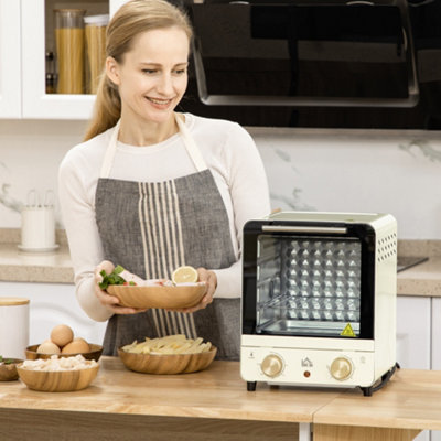 Homcom Mini Oven Toaster Oven With Baking Tray Wire Rack Crumb Tray from B&Q