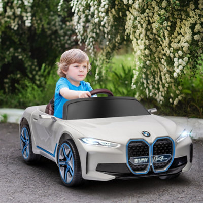 Homcom Bmw I4 Licensed 12V Kids Electric Ride-On Car W/ Remote ControlWhite from B&Q