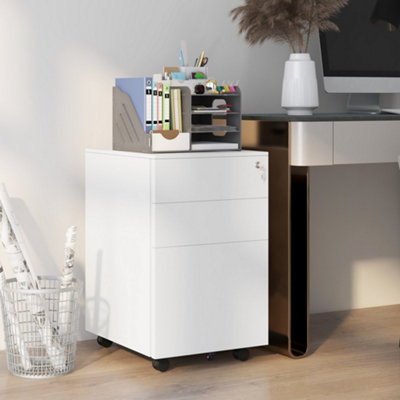 Viokef Vinsetto File Cabinet With Lock Hanging Bar For Letter A4 Legal Size White