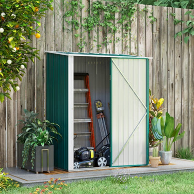 Outsunny Outdoor Storage Shed W/ Lockable Door For Garden, Green