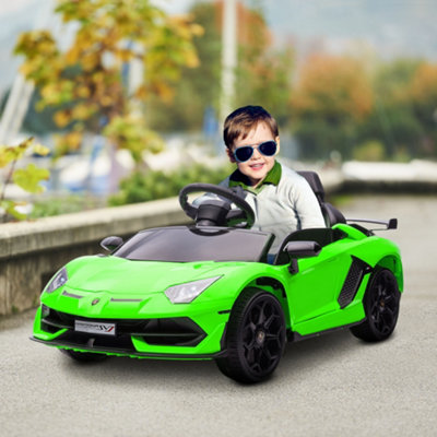 Homcom Lamborghini Aventador Licensed 12V Kids Electric Ride On CarGreen from B&Q