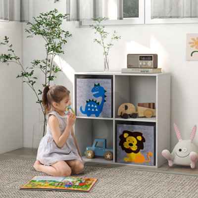 Zonekiz Toy Organiser With Two Non-Woven Fabric Drawers For BedroomWhite from B&Q