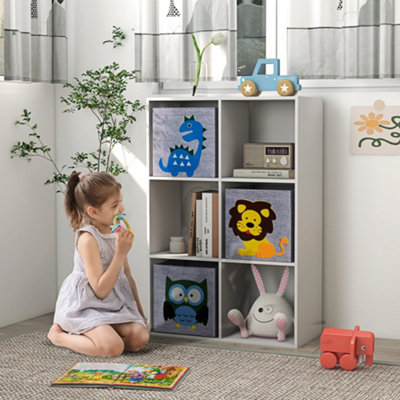 Zonekiz Toy Organiser With Three Non-Woven Fabric Drawers For BedroomWhite from B&Q