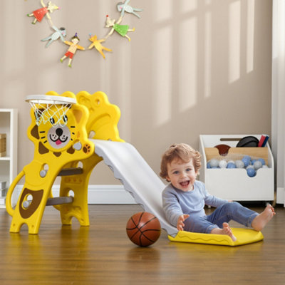 Aiyaplay 3 In 1 Kids Slide For Indoor Use With Basketball Hoop For 18-36 Months from B&Q