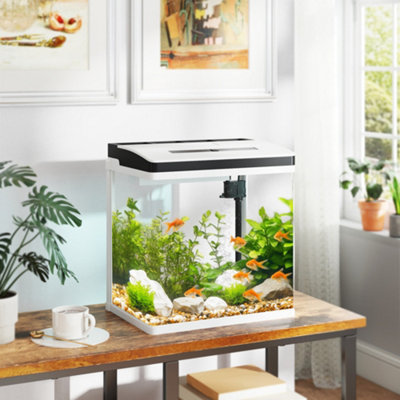 B&Q -  Aquarium 28L Glass Fish Tank W/ FilterLed LightingWater Pump