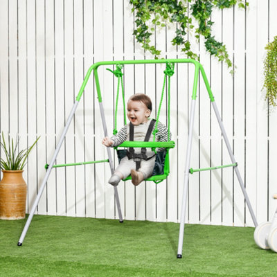 B&Q -  Nursery Swing With Safety Seat BeltSupport Back For Indoor Outdoor