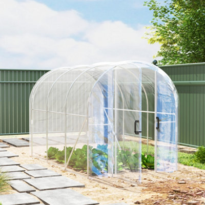B&Q -  3 X 2 X 2M Polytunnel Greenhouse With DoorGalvanised Steel Frame