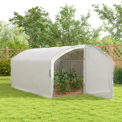 B&Q -  4 X 3 X 2M Polytunnel Greenhouse With DoorUv-Resistant Pe Cover