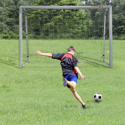 8ft X 5ft Football Goal Simple Set Up Training Net Light Grey - Image 8