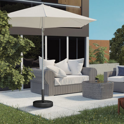 Outsunny 18Kg Concrete Parasol Base With Rattan Effect Heavy Duty Umbrella Stand from B&Q