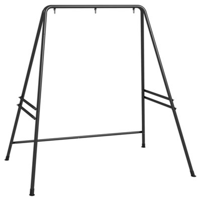 B&Q -  Hammock Chair Stand Metal Frame Hammock Stand OnlyBlack